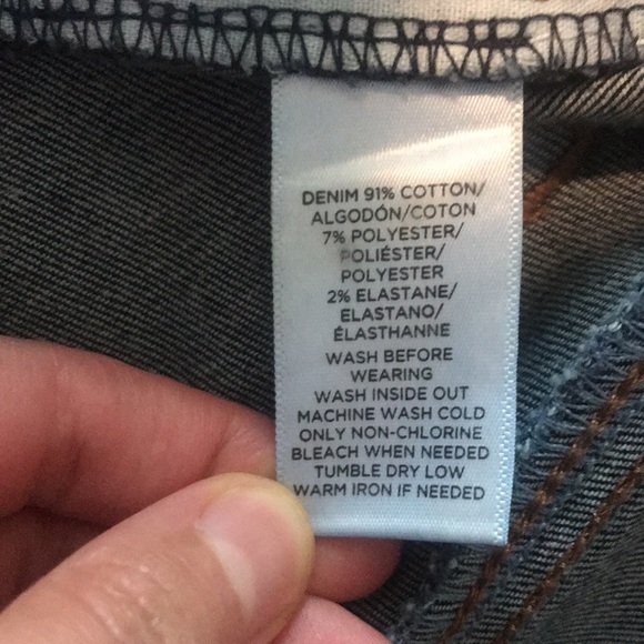 Loft Modern Skinny jeans. Dark blue denim. Size 4P. - Picture 6 of 6